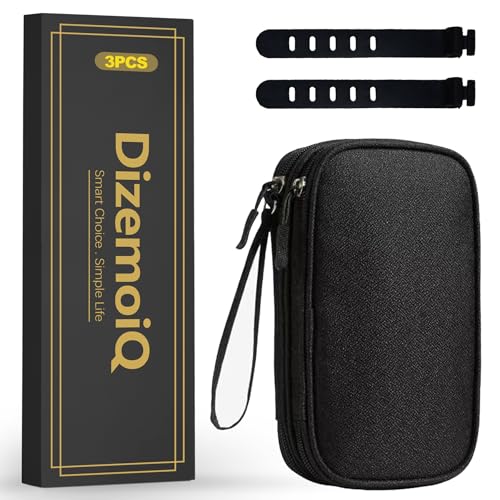 DizemoiQ Organizer na elektronikę, dwuwarstwowy pokrowiec na kabel do podróży, na akcesoria podróżne, wodoszczelna, torba na kabel, ładowarkę, powerbank, kompaktowy zestaw Tech Kit dla mężczyzn i