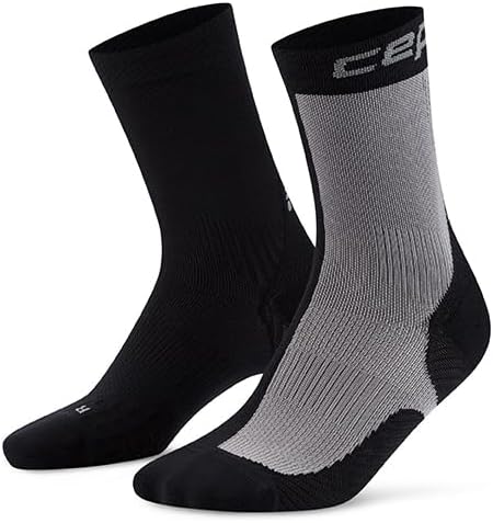 CEP Core Run Half & Half Compression Socks – Mid Cut Lightweight Style for Men & Women with Blister Support