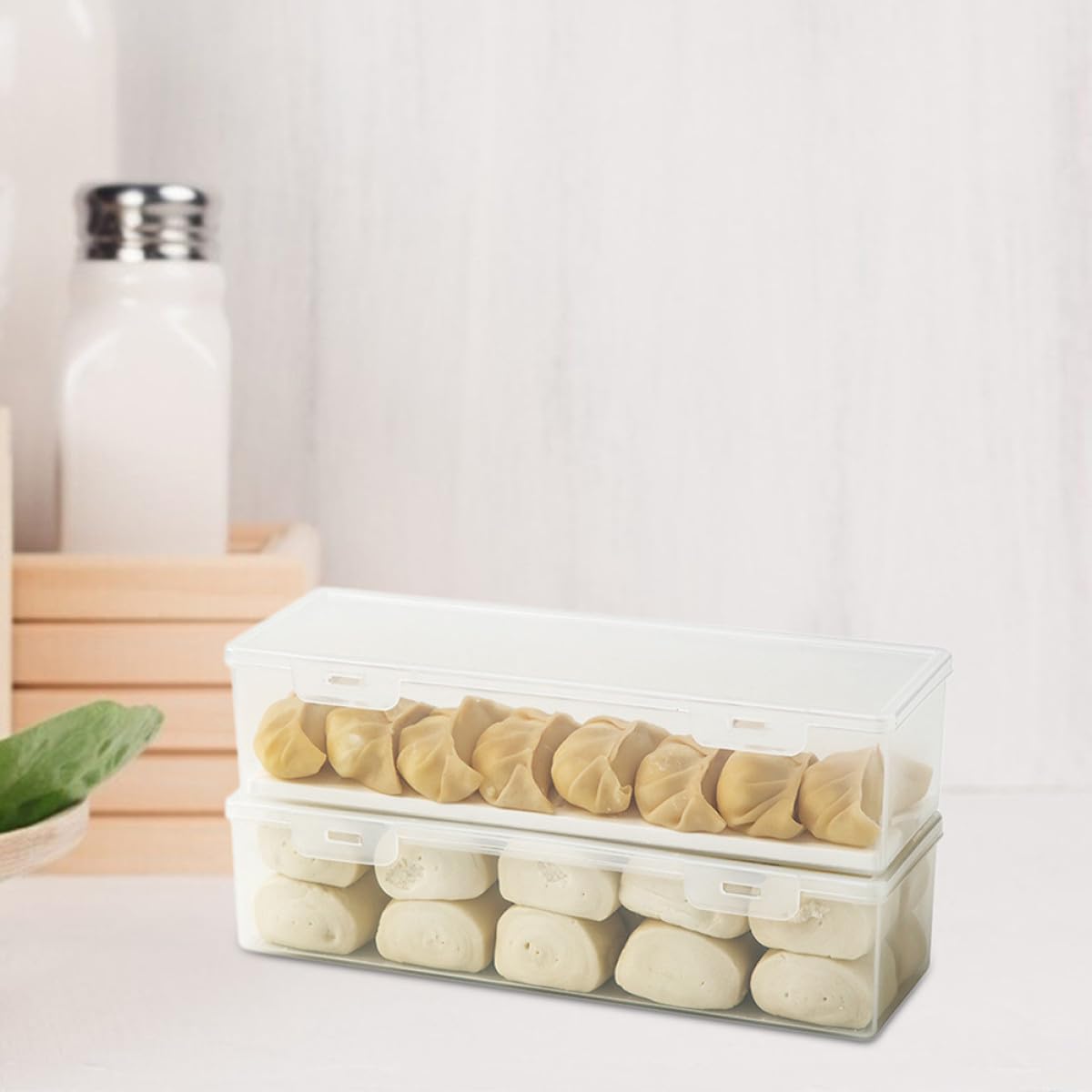 3piezas Unidades Cajas Herméticas para Alimentos con Tapa Organizadores Rectangulares para Nevera y Congelador Almacenamiento Fresco para Pasta y Fideos Recipientes Herméticos