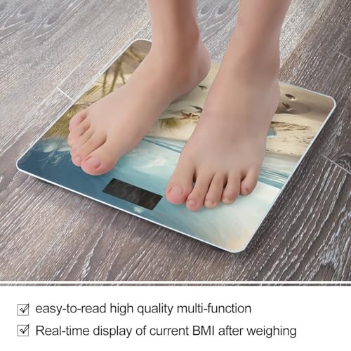 Báscula digital Beach Seaside vidrio templado para baño miniatura 5