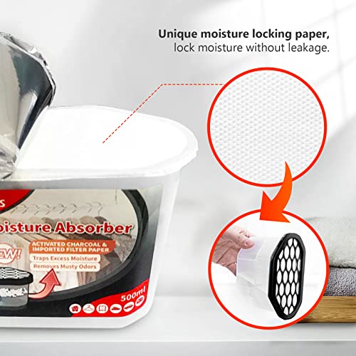 image for Vacplus Moisture Absorbers 6 Pack, 10.5 Oz Portable Humidity Absorber 