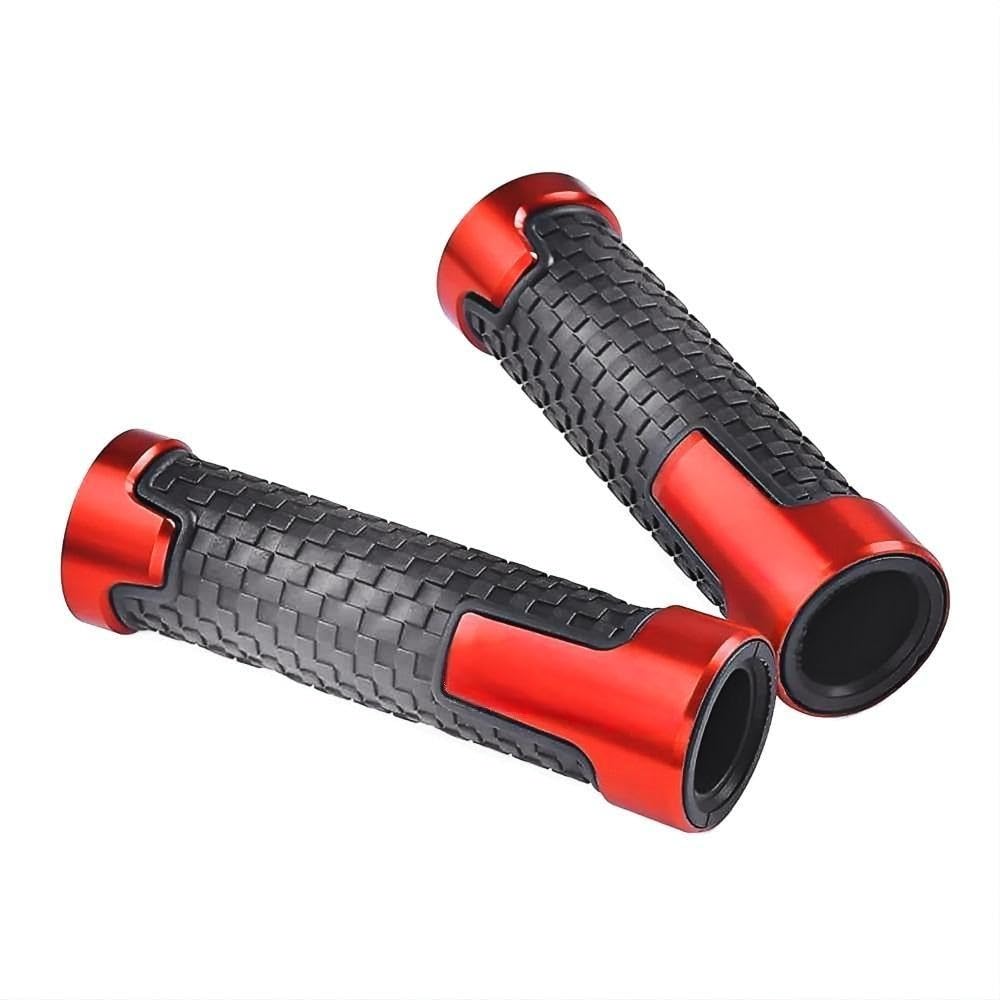 Puños de manillar para motocicleta R1200GS Adventure con acabados de aluminio mecanizado rojo