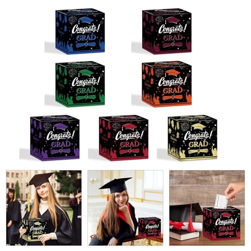 Montesy Graduation Season Decorative Voting Box Party and Holiday Decors Cardboard Easy Assembly for School Event and Parties