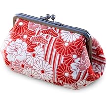 Floral Buckle Coin Purses/Made in Japan Change Purse Wallets Tiny Makeup Bag for Woman