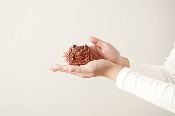 書道具 粉彩色絵『人物風景図』透かし彫り文鎮 文房具 飾り置物★時代物★ 紫苑兜飾り 7号 淡紅龍村｜端午の節句 五月人形 兜 コンパクトで