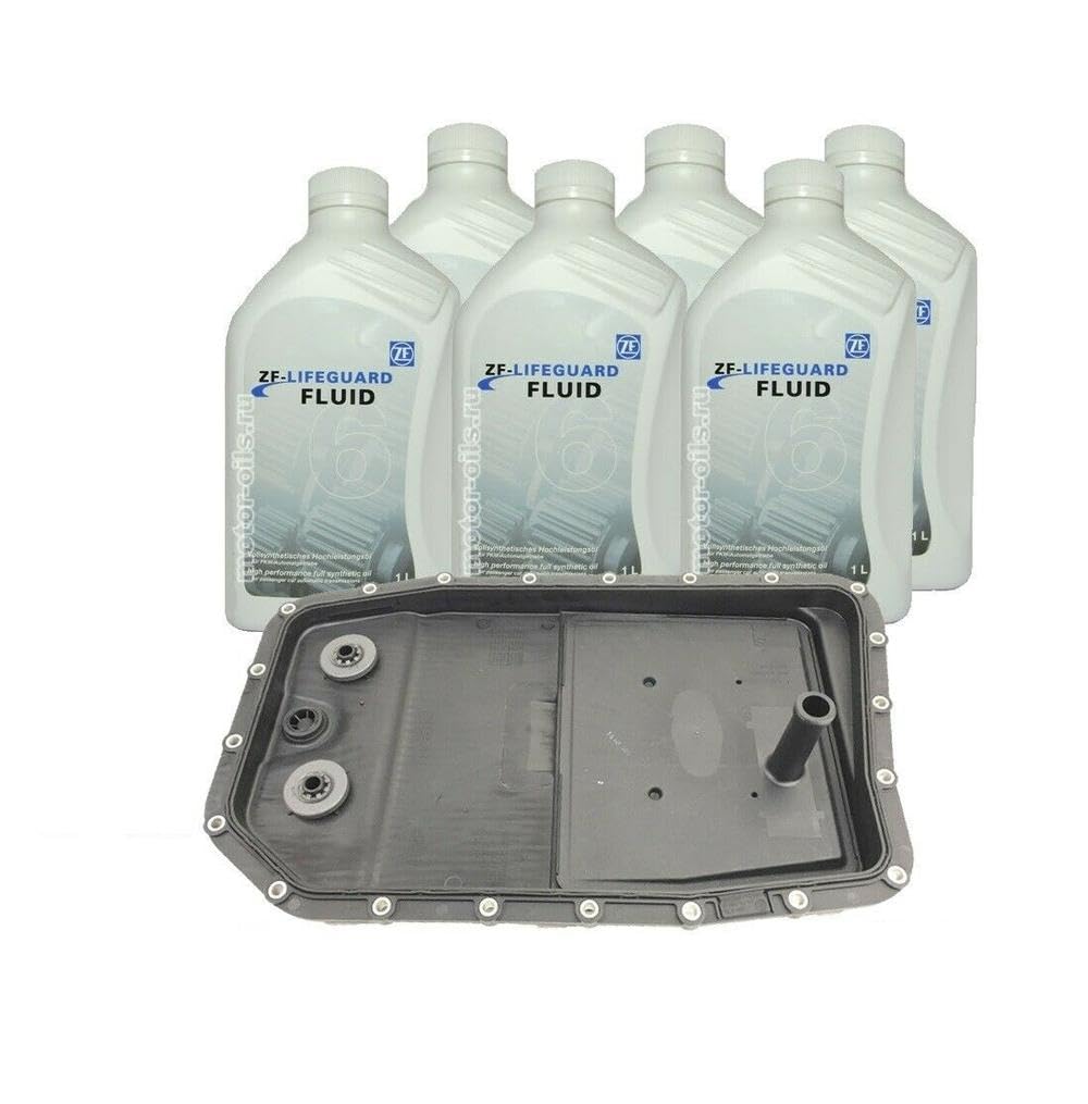 Transmission Oil Pan Filter Kit & 6-Liter's ZF Lifeguard 6 Trans Fluid GA6HP26Z