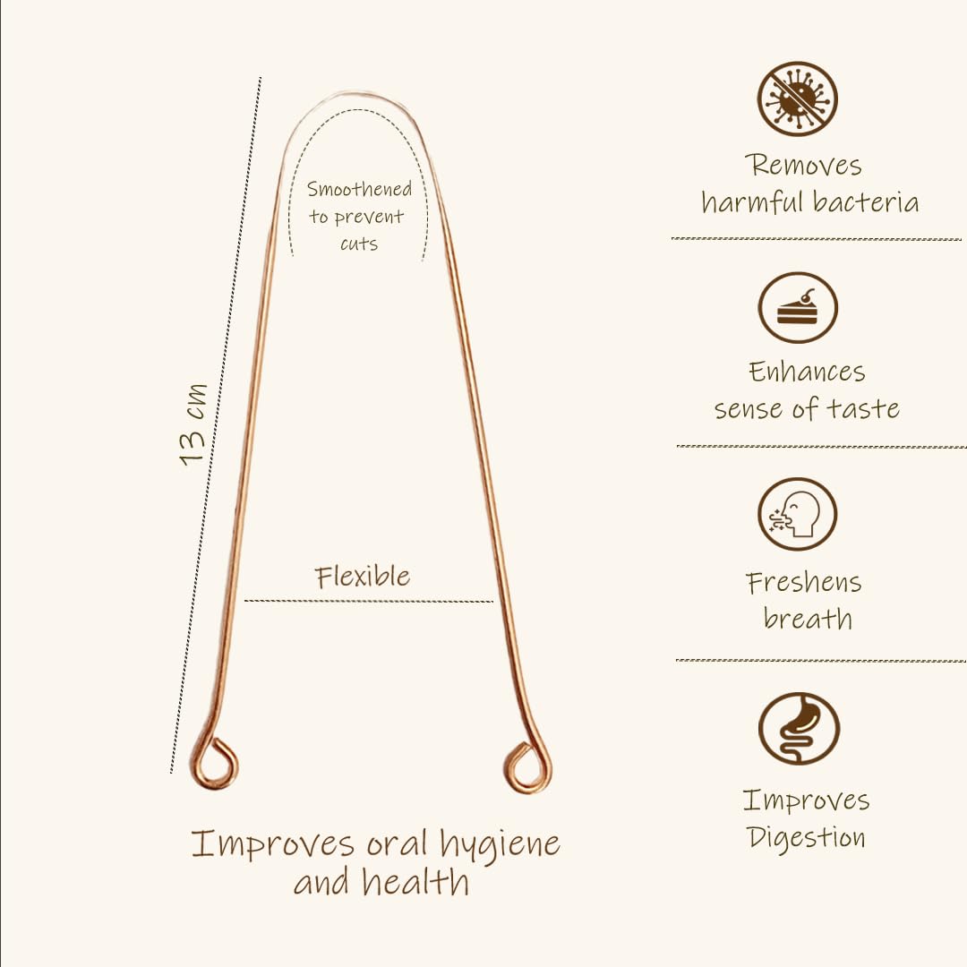 Almitra Sustainables Natural Oral Care Set. Pack Of 2 Bamboo Toothbrush with charcoal infused bristles + Pack of 2 Copper Tongue Cleaner. Healthy Oral Hygiene - Image 5 thumbnail