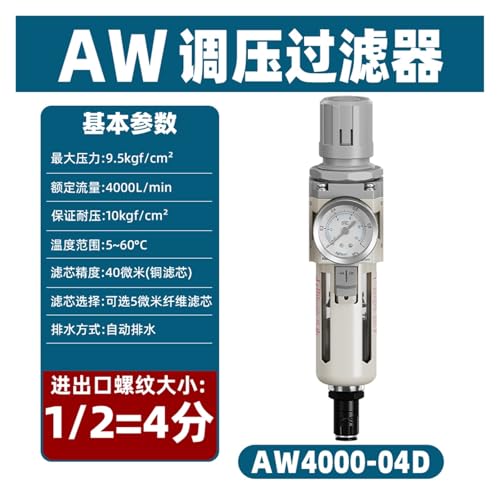 Processeur de source d'air AW4000-04D pour éliminer l'eau du compresseur