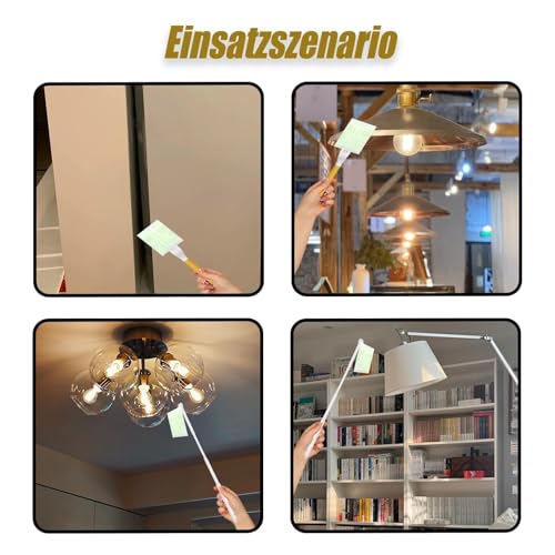 2 Stücke Staubfegergriffe Teleskopstangen,Teleskopstange Ausziehbar Austauschbare Staubfegergriffe Stange Teleskop Staubwedel Teleskop Teleskopstiel Fliesenwischer