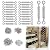 Muzata 20 Pack Heavy Duty Stainless Steel Cable Railing Kits For Wood Posts, DIY Balustrade Kit with Jaw Swage Fork Turnbuckle