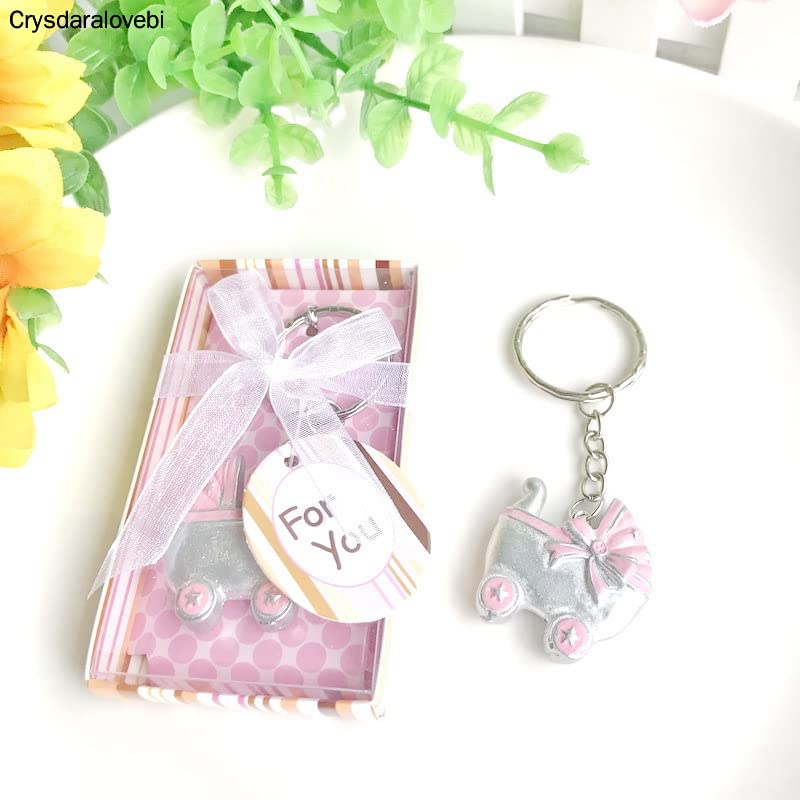 50 x Schlüsselanhänger für Baby-Kutschen, Baby-Kleidung, Gastgeschenke für Babyparty, Taufe, Party, Andenken, Geburtstag, Schlüsselanhänger (1)