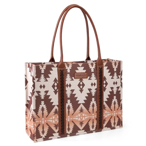 Image of Wrangler Aztec Tote Bag for Women Boho Shoulder Purses and Handbags