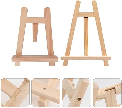 Miniatura 6 de Abaodam Caballete de dibujo para niños, caballetes de pintura para niños, caballetes de trípode de madera, caballete de marco A, soporte de