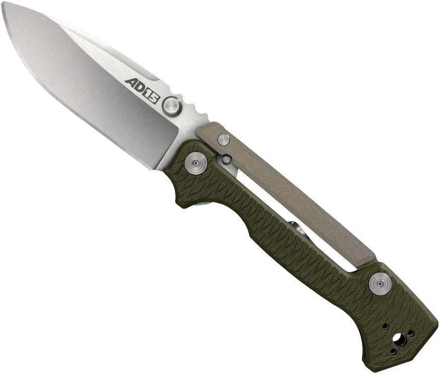 COLD STEEL AD-15 3.5" S35VN Steel Ultra-Sharp Blade 5" G-10 Handle Tactical Folding Knife with Scorpion Lock and Pocket/Belt Clip