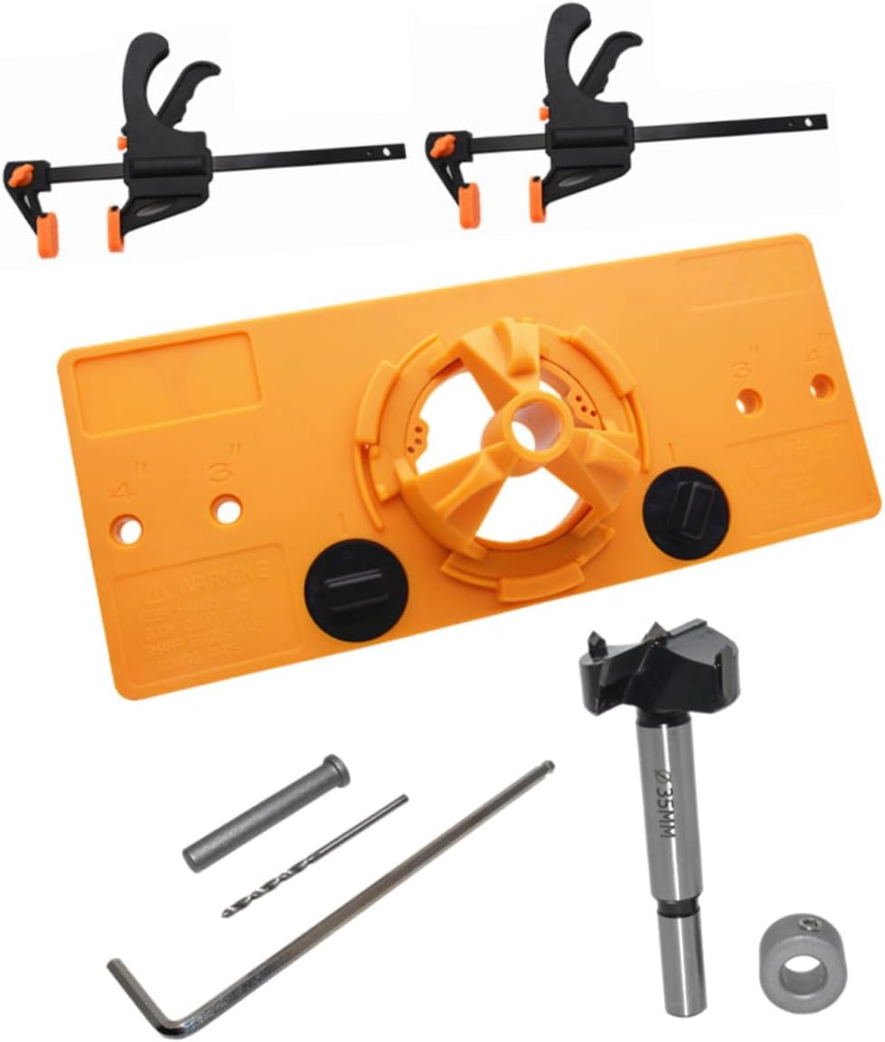 Gadpiparty Woodworking Tools Hinge Hole Positioner Drill Hole Locator for Cabinets Jig Pocket System
