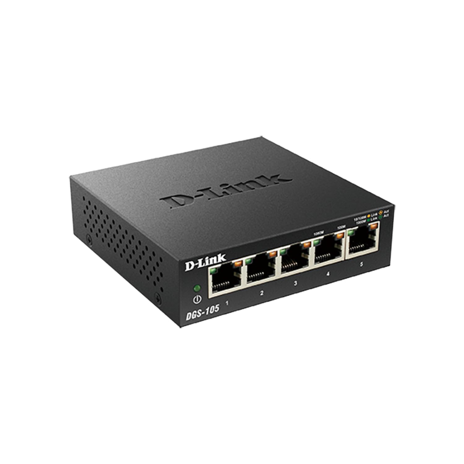 D-Link DGS-105 5-Port Gigabit QoS Switch Metal Chassis Jumbo Frames