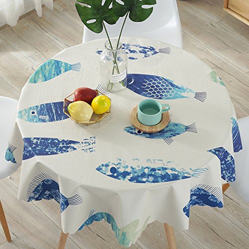 Nclon Limpie PVC Manteles,Suave Impermeable Oilproof Protección de escaldadura Hule Manteles,Antifouling Aislamiento Manteles de Mesa Redondo-K diámetro 120cm Cover