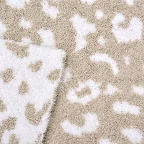 Image of Soft Baby Cozy Swaddling Blanket for Newborn Nursery Knit Leopard Premium Comfort for Infants & Toddlers Perfect for Nursery Crib Stroller, 30x40 Inch Beige Cheetah