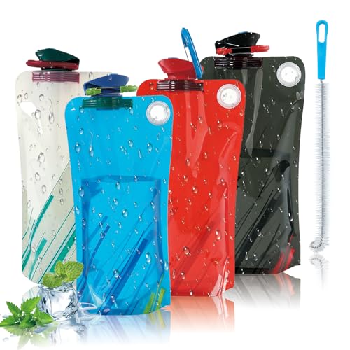 Burbesthete 【4er Pack】 Faltbare Trinkflasche 1000ml...