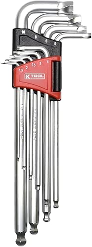 K Tool International 75422 - Juego de extractor de tornillos hexagonales para garajes, talleres de reparación y bricolaje, acero permitido de