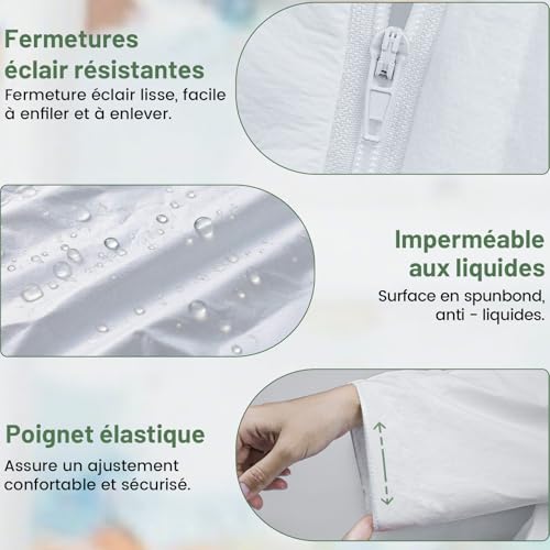 Combinaison peinture jetable pour rénover la maison proprement taille L - 2