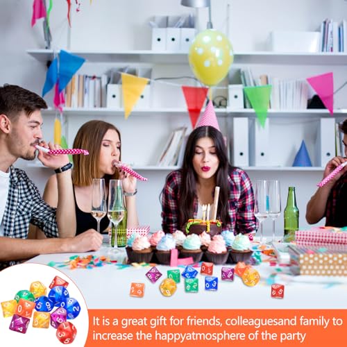 72 Stück Polyedrische Würfelset, D10 Würfel 10 Seiten Spielwürfel, Acrylic Dice Set für D&D/RPG/MTG Tischspiele Brettspiele Board Card Table Games, für DND Würfel Set, mit 1 Aufbewahrungstasche