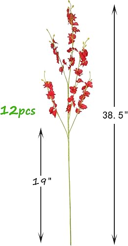 Miniatura 3 de OMUYGDD - Flores artificiales de seda, flores artificiales a granel, para boda, fiesta, hogar, oficina, decoración, no incluye jarrón