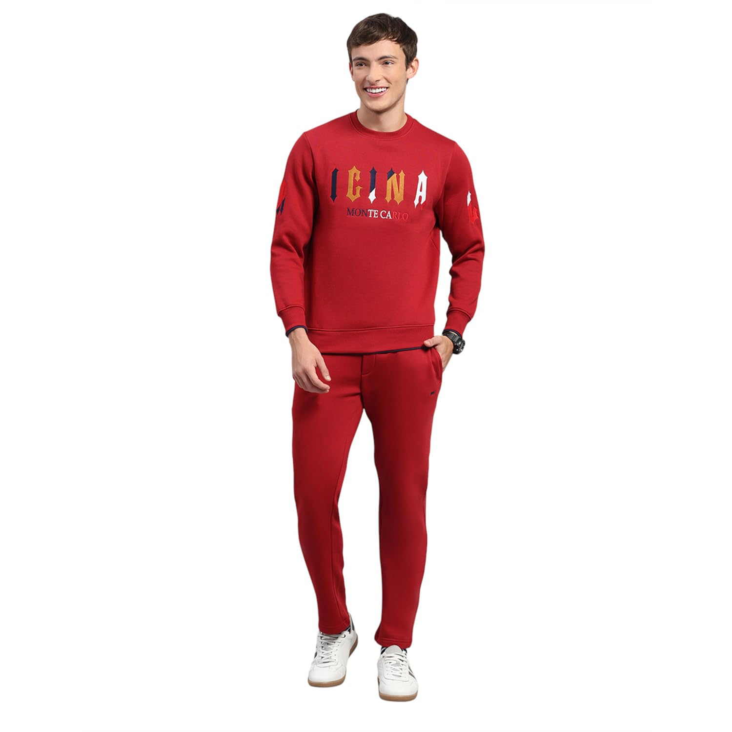 monte carlo Mens Regular Fit Self Designed Collar Full Sleeve Winter Tracksuit | Men Track Suit | Stylish Sportswear Set with Jacket and Lower | Activewear Set For Men's (Pack Of 1)-picture-40