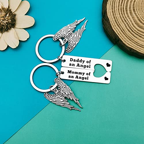 Loss Memorial Keychain Loss Of Baby Sympathy Gift Mommy Daddy Of An Angel Keyring Set Loss Of Child Miscarriage Keepsake In Memory Of Infant Child Loss Remembrance Gift Jewelry Pregnancy Infant Loss #TOP3