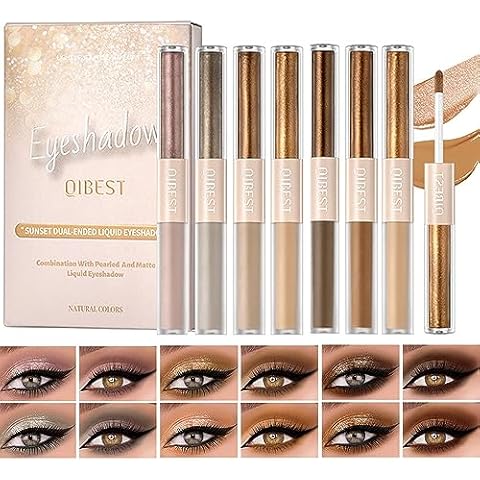 DENESTUP 6Pcs Liquid Glitter Eyeshadow Set Cover