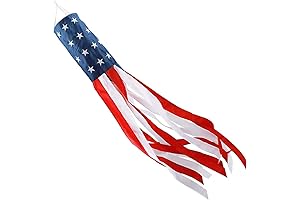 American Flag 40-Inch Patriotic Windsocks Set of 40