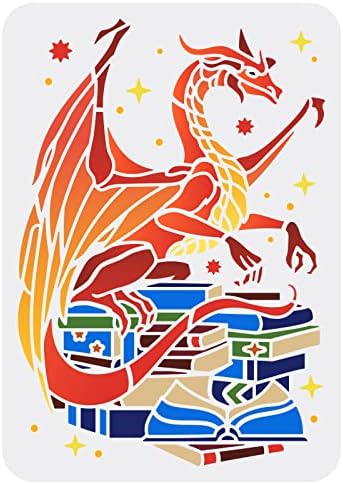 Amazon.com: FINGERINSPIRE Dragon Stencil Template 11.7x8.3 inch Books ...