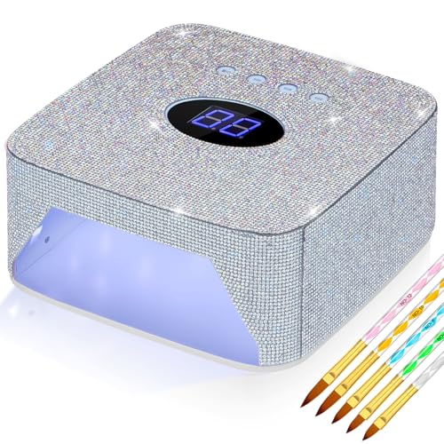 AZ GOGO Lampe UV Ongles Gel, Lampe UV LED Professionnelle avec Séchage Rapide (30s/60s/99s), Lampe UV Rechargeable et Sans Fil pour Vernis Semi-Permanent -...
