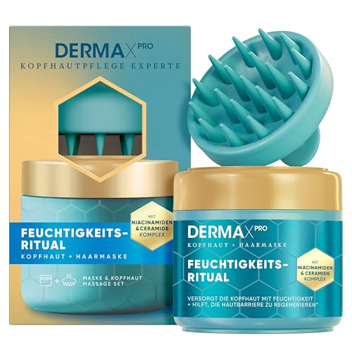 Head & Shoulders DermaXPro Feuchtigkeitsritual Kopfhaut- & Haarmaske 300ml mit Massager für trockenes Haar. Spendet Feuchtigkeit für Kopfhaut & Haare