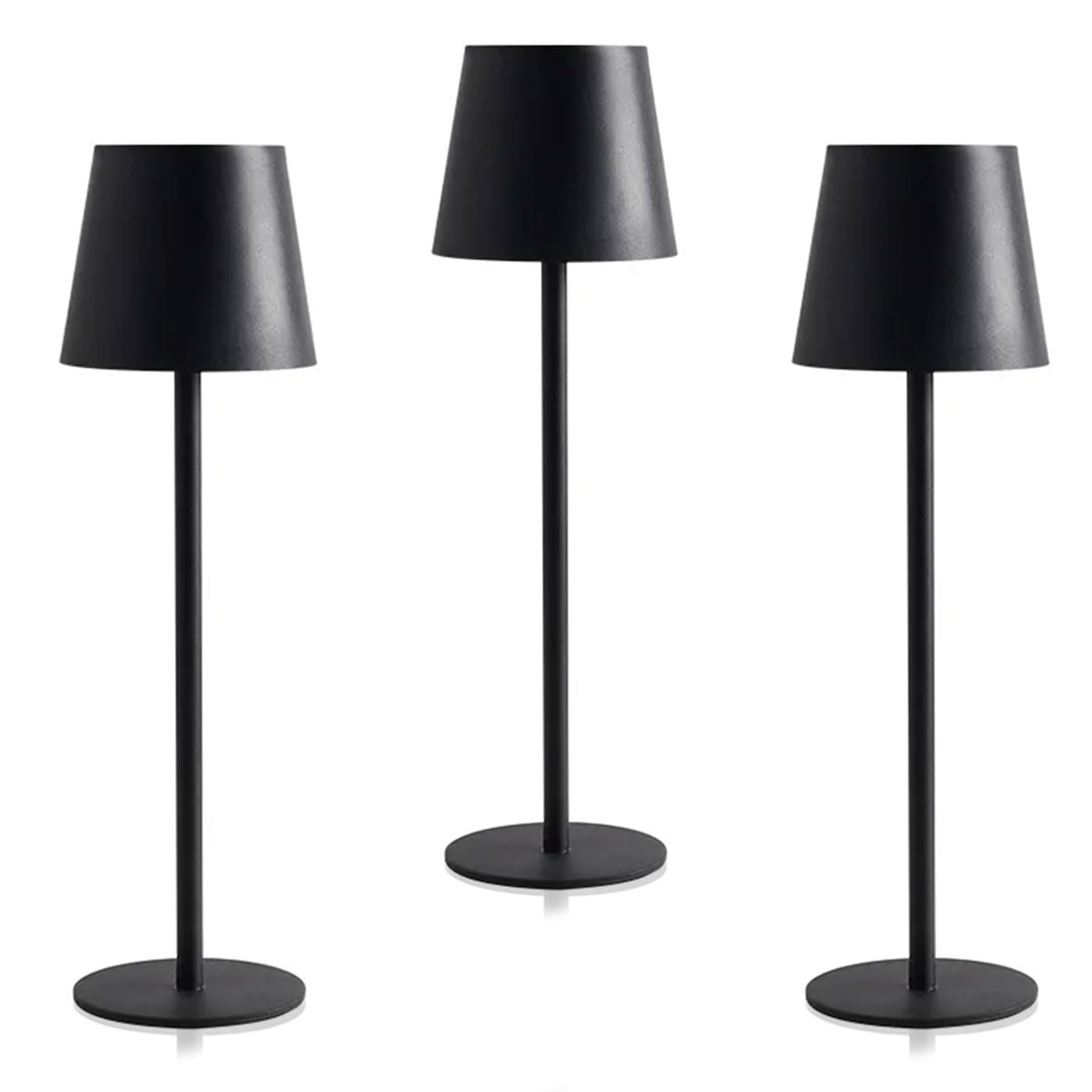 Set di 3 Lampada da Tavolo Touch Senza Fili Ricaricabili, LED Dimmerabili con 3 Tonalità di Luce 3000-6500K, Impermeabili IP54, Ideali per Interni ed Esterni