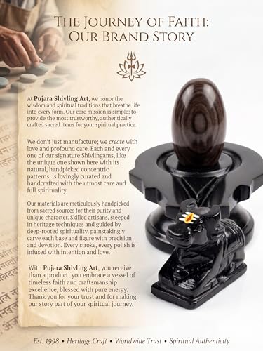 Generic Narmadeshwar Shivling with Golden Brass Snake & Stone Nandi - Image 6