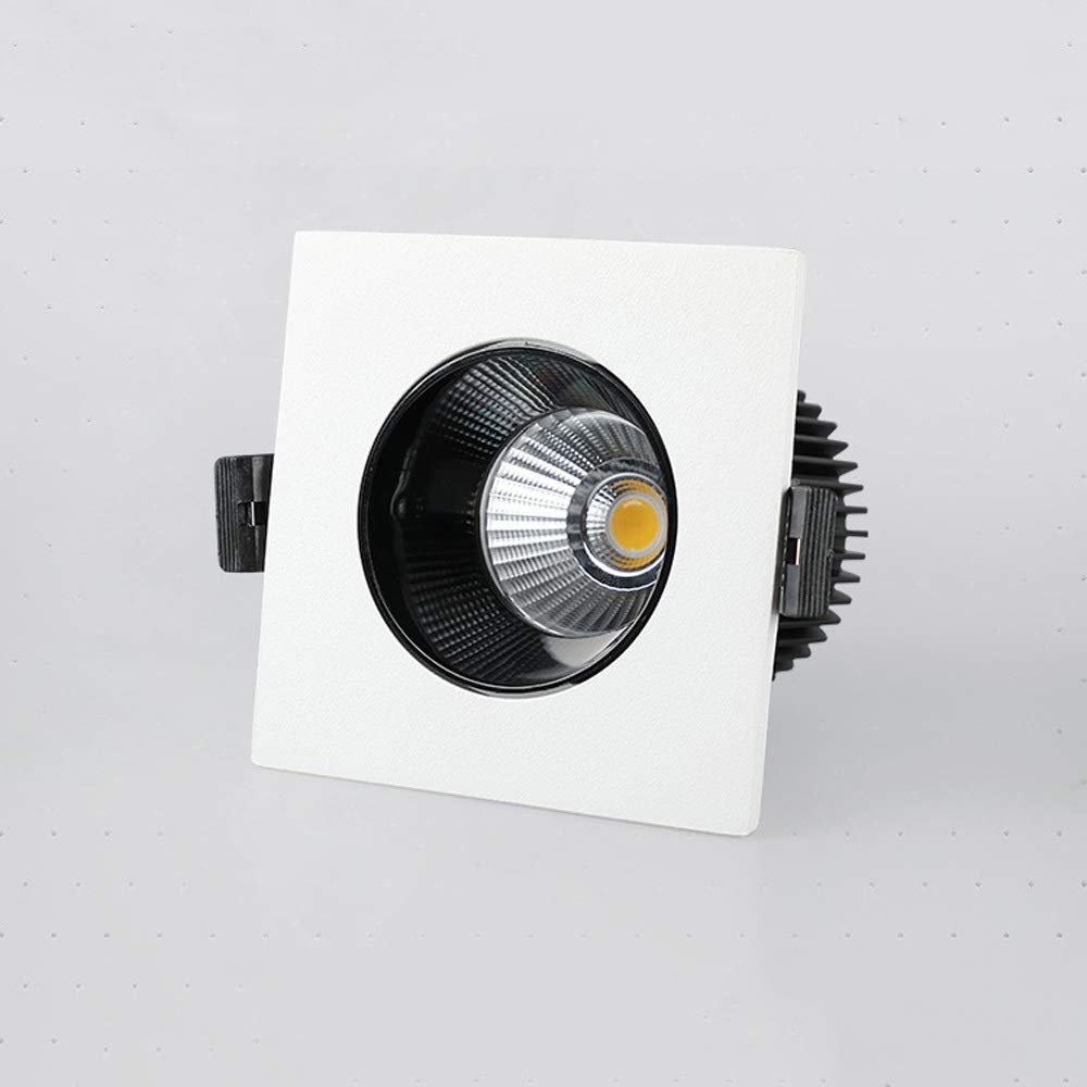 Spot encastré carré à LED 7W, projecteur Mural COB pour Salle de Bain, Chambre, îlot de Cuisine, Bureau, éclairage extérieur, carré - 10W,Square-10W