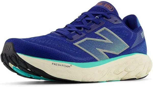 New Balance Men's Fresh Foam X 880 V14 Running Shoe, Inkwell/Cyber Jade/Dark Silver Metallic, 10.5 W