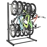 EVERHANGER Freestanding Bike Rack, Vertical Bike Rack Stand for Garage, Bicycle Storage Organizer, Holds Up to 5 Bikes