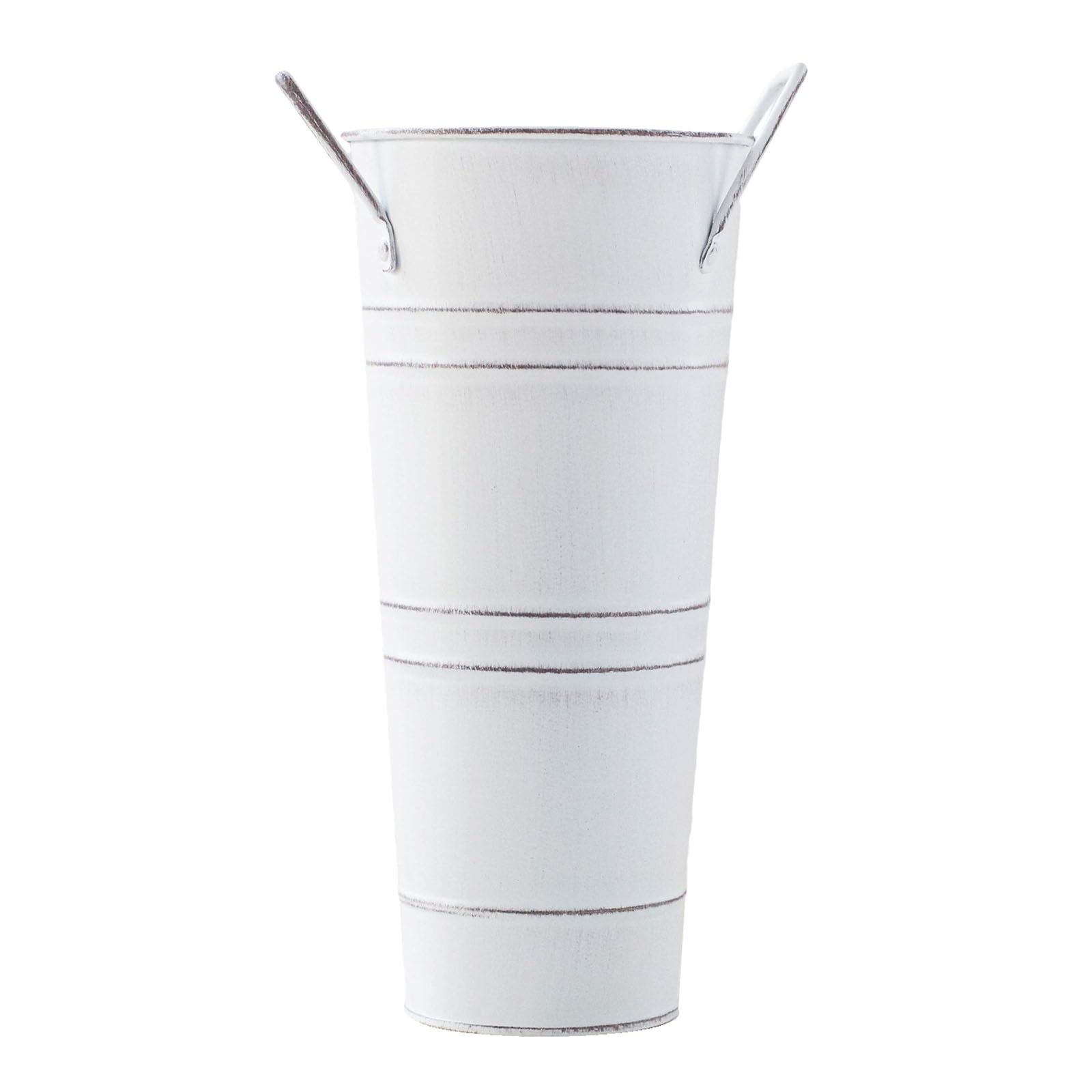 Porte-parapluies moderne métal blanc avec rangement cylindrique décoratif