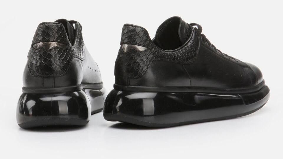 SOLL Queen Air Men's Fashion-Sneakers | Genuine Leather Perforated Oversized Thick Sole High Platform2