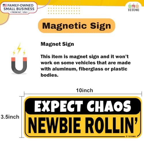 Image of Student Driver Magnet for Car Magnetic Reflective Vehicle Safety Sign for New Rookie Learner Drivers Removable Bumper Sticker Please Be Patient (3 Magnet Set)