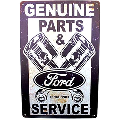 Tin Metal Sign Plaque Bar Pub Vintage Retro Wall Decor Poster Home Club Tavern Wall Door (30 x 20 cm) - UK Company (331 - Ford Parts & Service) Cover