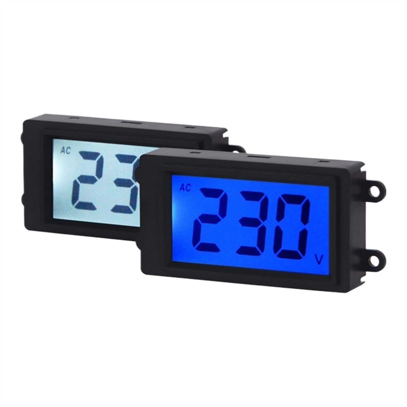 Voltímetro Digital de CA, 2 cables, 80-380V, pantalla LCD, Monitor de voltaje, voltímetro, Panel de calibre de probador de voltaje eléctrico Industrial(Blue)