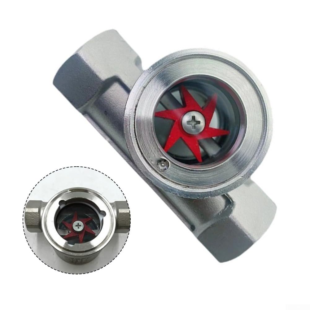 Zoegneer Indicateur de débit d'eau en acier inoxydable 304 pour eau, huile, gaz, acide, alcali DN10 DN50, installation filetée, observation verticale horizontale (DN20)