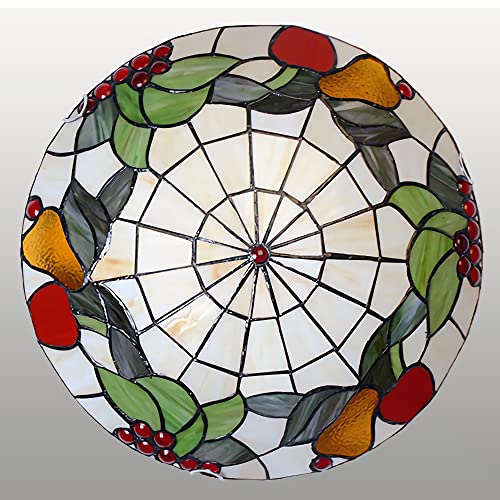 Lustre plafonnier fait main HHRFCS DX15 style vintage en verre teinté