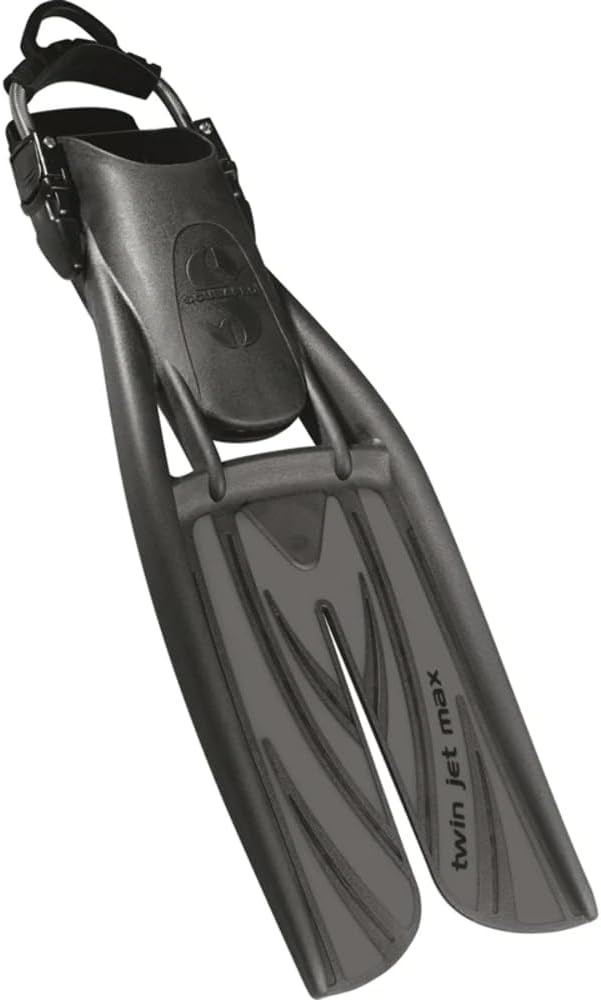 ScubaPro Twin Jet Max Scuba Diving Fins - Black/Graphite Medium (8-10)