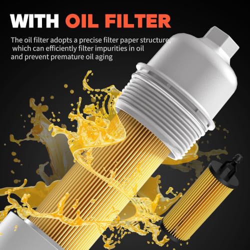 Image of 926-959 926-876 All Aluminum Engine Oil Cooler Filter Housing for 2011-2016 Dodge Journey Charger Challenger Caravan Durango Avenger Wrangler Cherokee Chrysler 200 300 Town Country, Ram ProMaster 3.6L