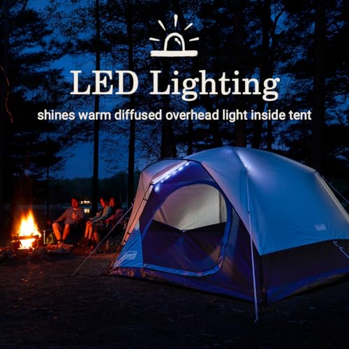 Coleman Skydome 4-Person Camping Tent with LED Lighting の商品画像 1