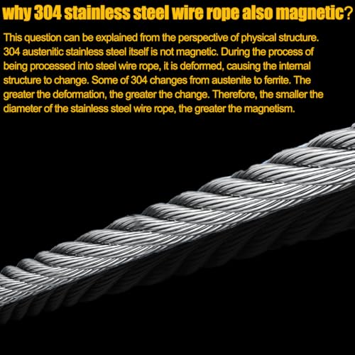 Image of Wire Rope,1 /16 inch Wire Rope,100FT Stainless Steel Cable with 50Pcs Crimping Sleeves,7x7 368lbs Breaking Strength for Garden Wire,Aircraft Cable (51, 100FT Wire Rope +50Crimping Sleeves)